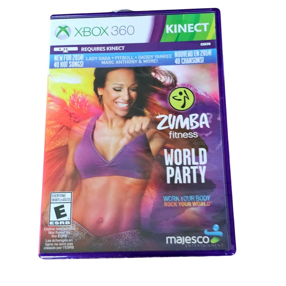 Zumba Fitness World Party Xbox 360 Kinect Game‎ Majesco Dance Workout NTSC